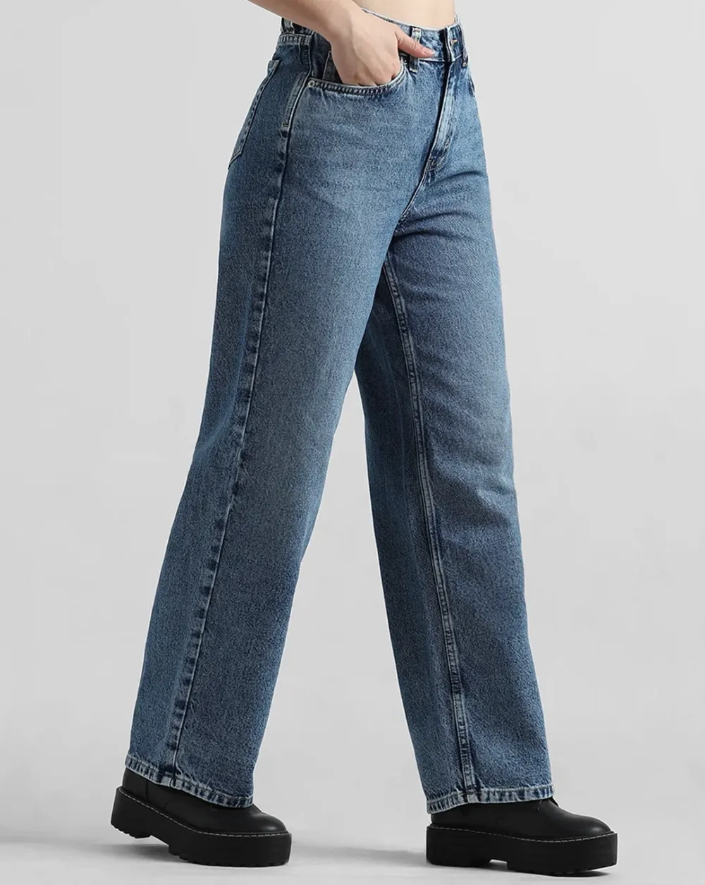 Blue High Rise Carpenter Jeans