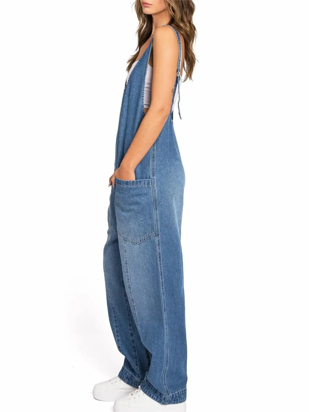 Lana Roux Baggy Denim Maddie Jumpsuit