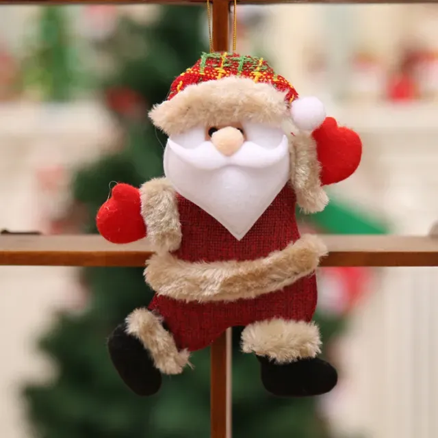 Cute Christmas Tree Decoration Pendant Santa Clause Bear Snowman Elk Doll Hanging Ornaments Christmas Decoration for Home