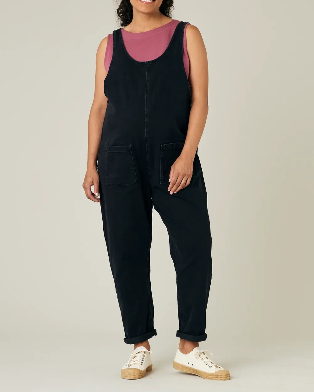 BLACK DENIM JUMPSUIT