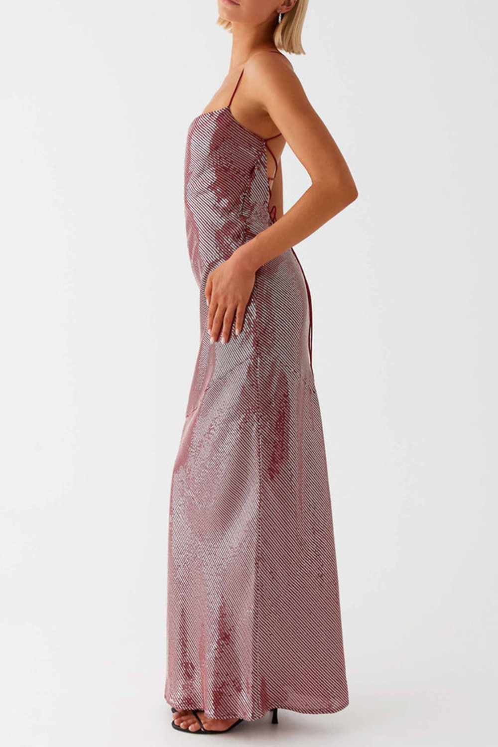 Jada Sequin Maxi Dress - Red