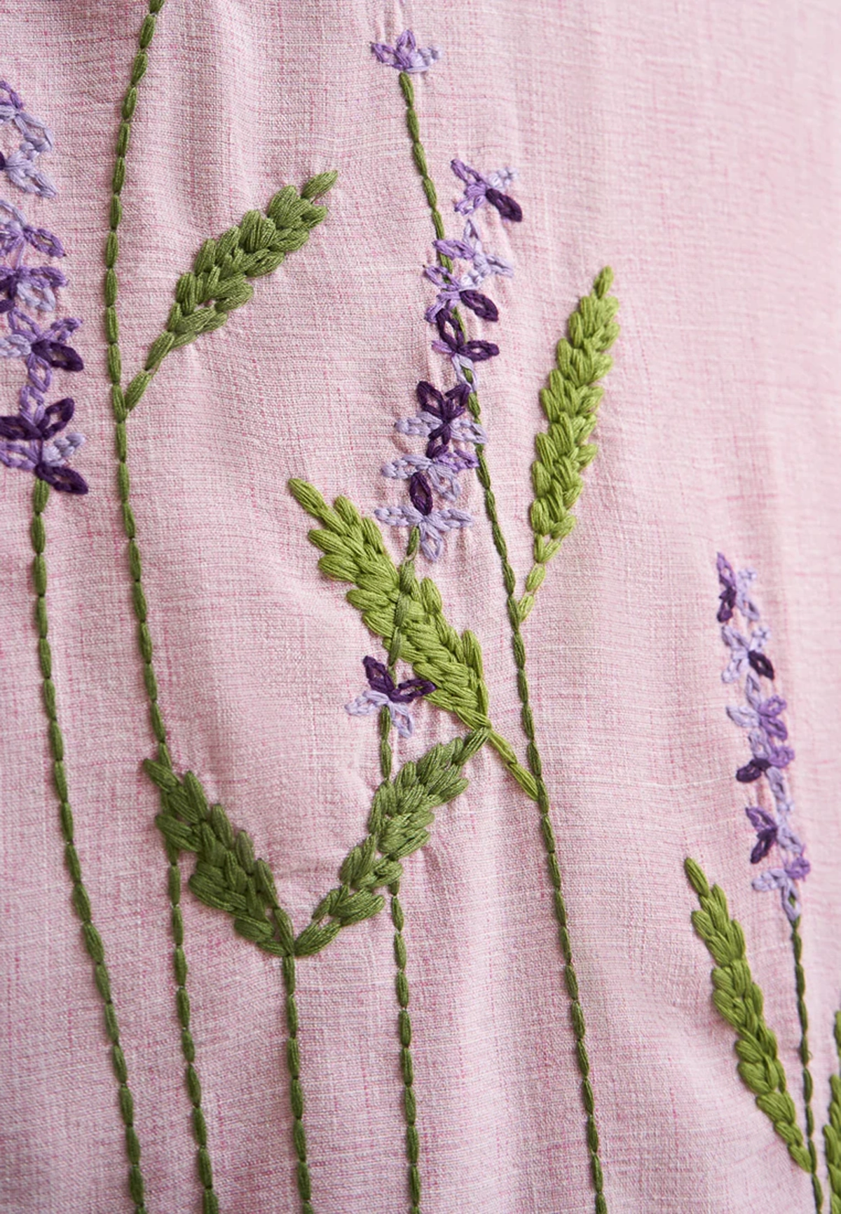 Lavender Embroidery Shift Dress