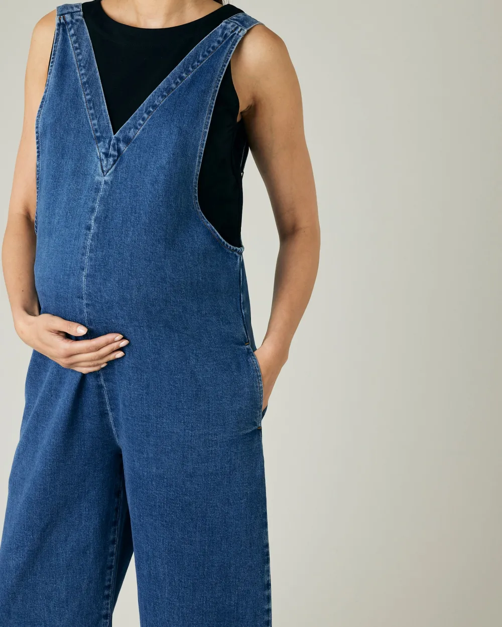 OTTIE MID BLUE DENIM JUMPSUIT