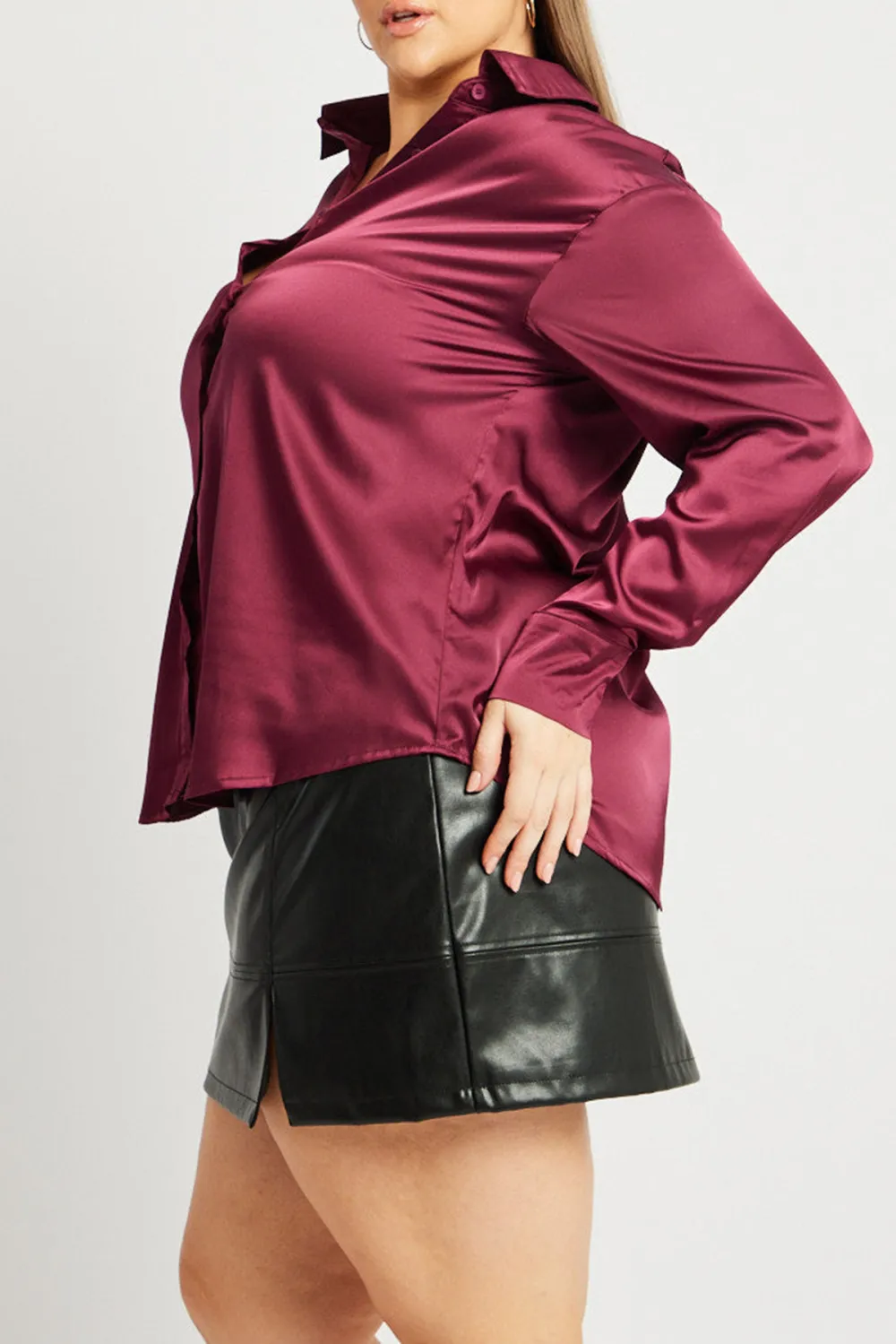 Satin Shirt Long Sleeve