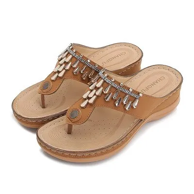 Summer Women Casual Sandal Fashion Ladies Bling Sewing Sandals