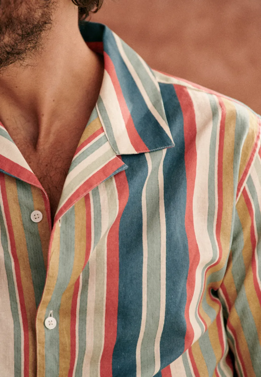 Holt Shirt-Stripes Blue Green Red