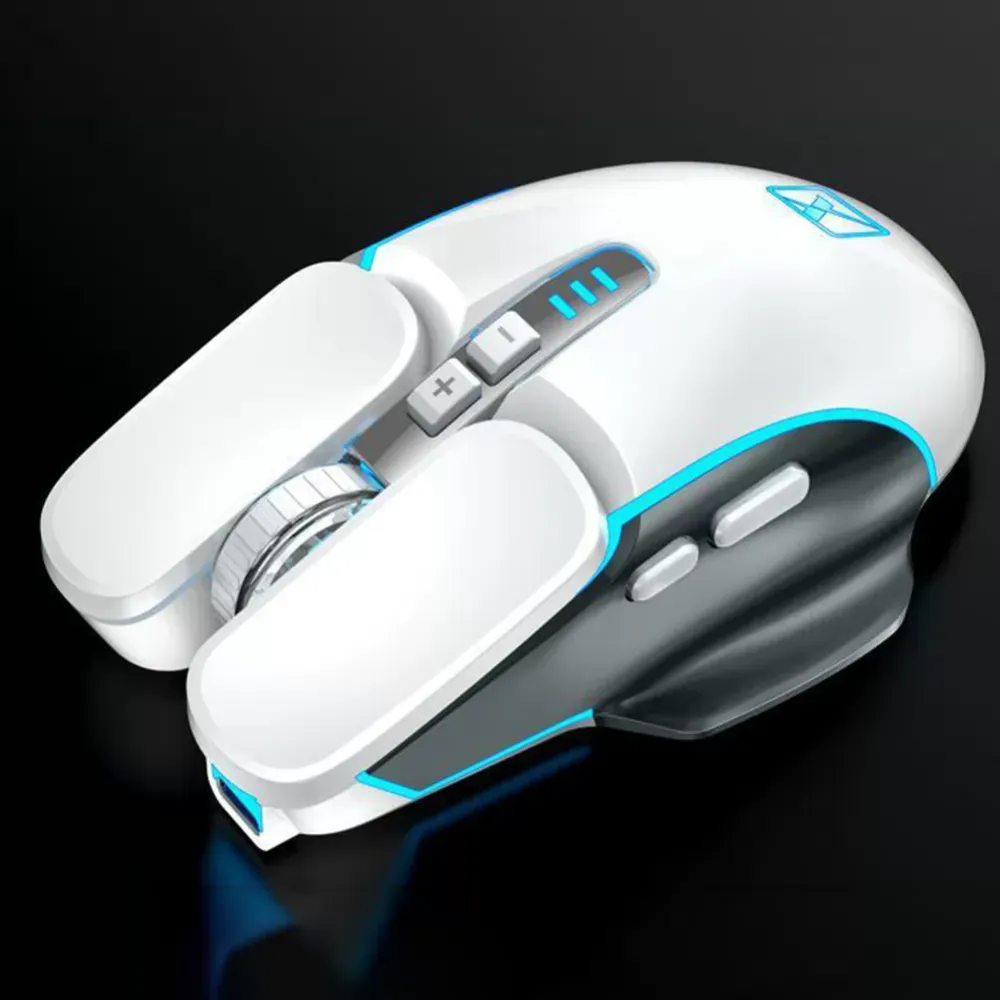 M215 2.4GHz 6 keys Wireless Gaming Mouse Rechargeable 2400 DPI 4-color breathing lamp Optical Mice,suitable for Laptops and pc