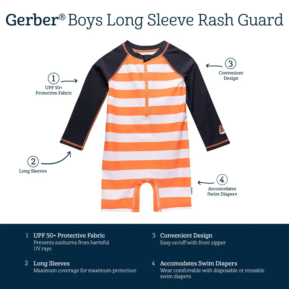 Toddler Boys Stripe Rashguard