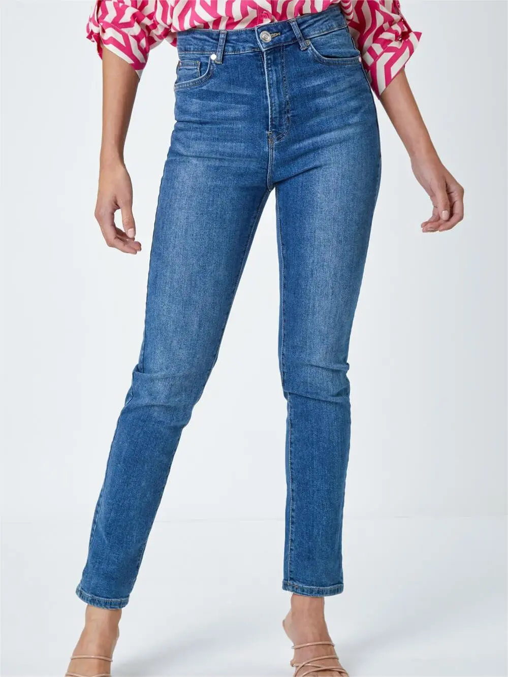 Pocket Skinny Denim Pants