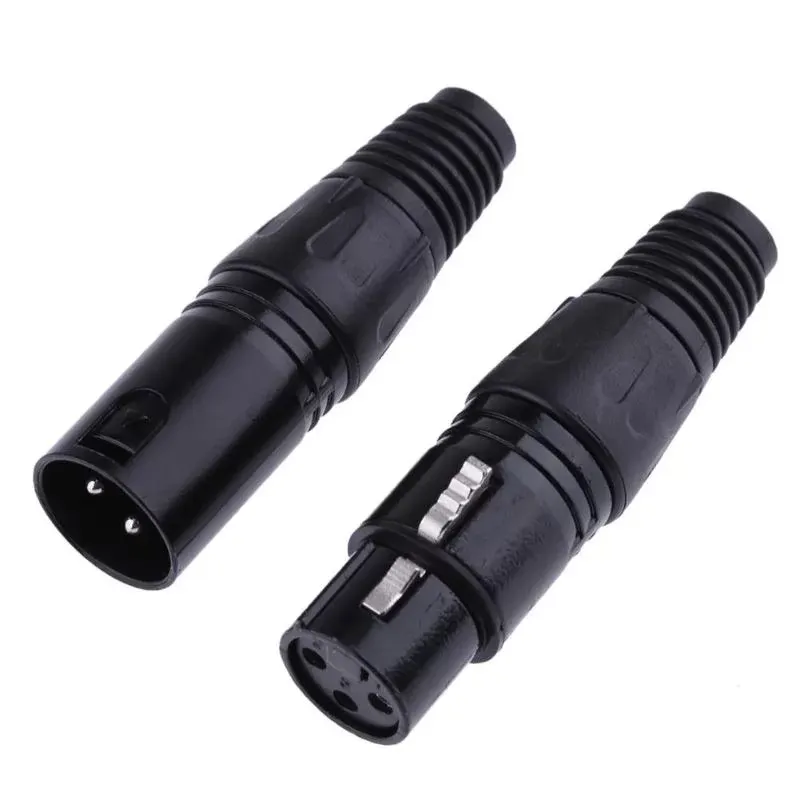 1 Pair XLR 3 Pin Female Jack/Male Plug Speaker Terminal Audio Microphone Audio Connector High Quality for Speaker DVD