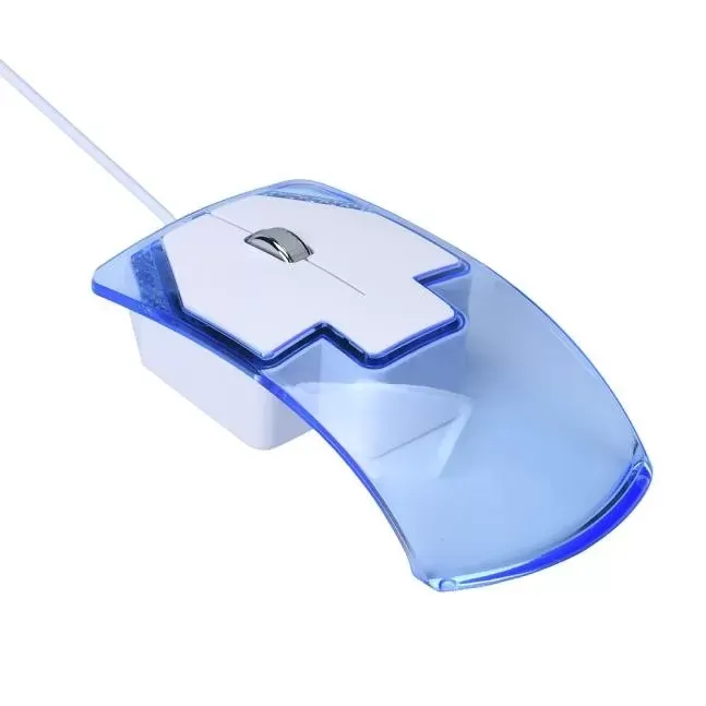 1600 DPI Optical USB LED Wired Game Mouse Mice Low Noise Mouse Desktop Office Entertainment Laptop Silent Keys Computer Blue