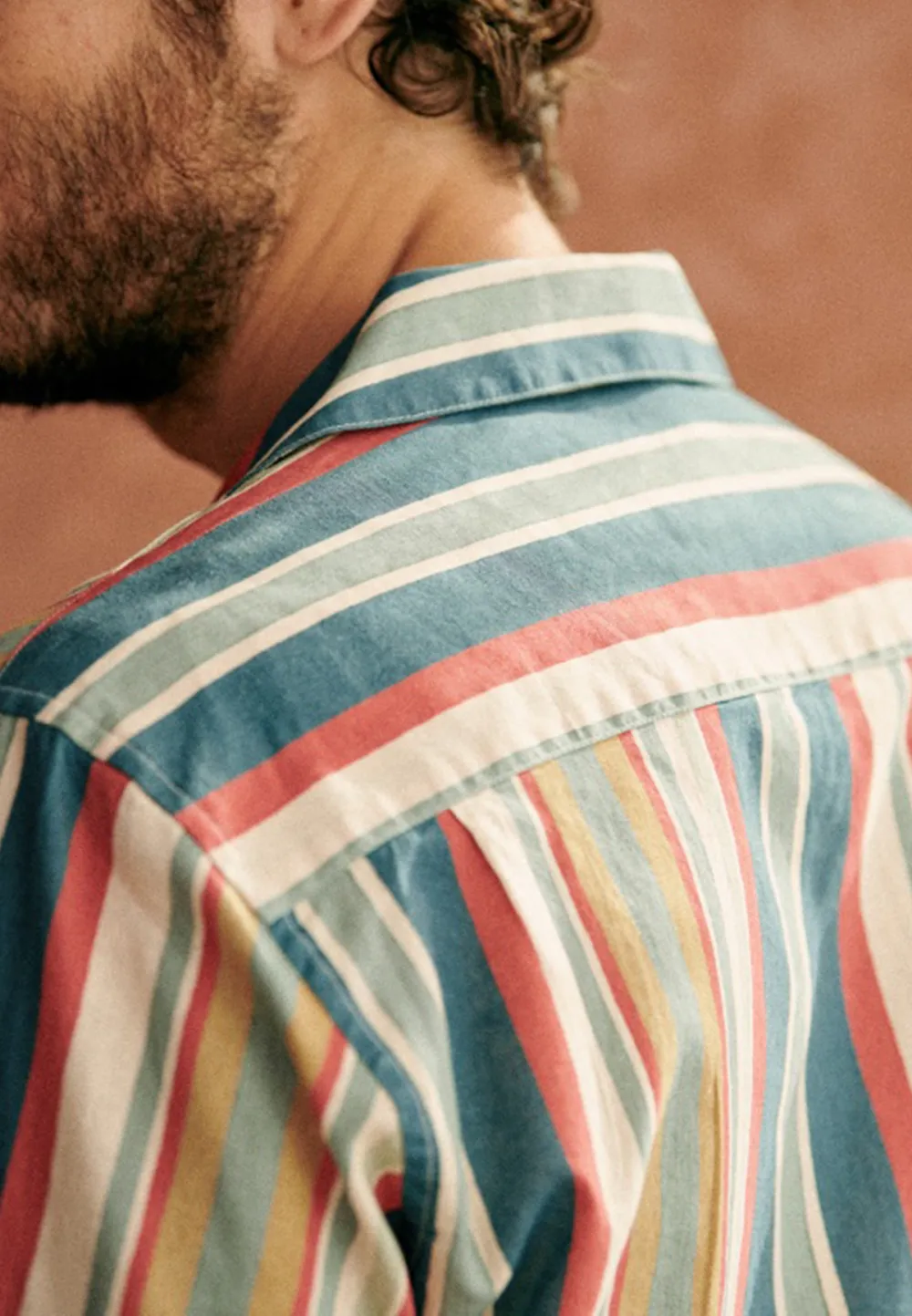 Holt Shirt-Stripes Blue Green Red