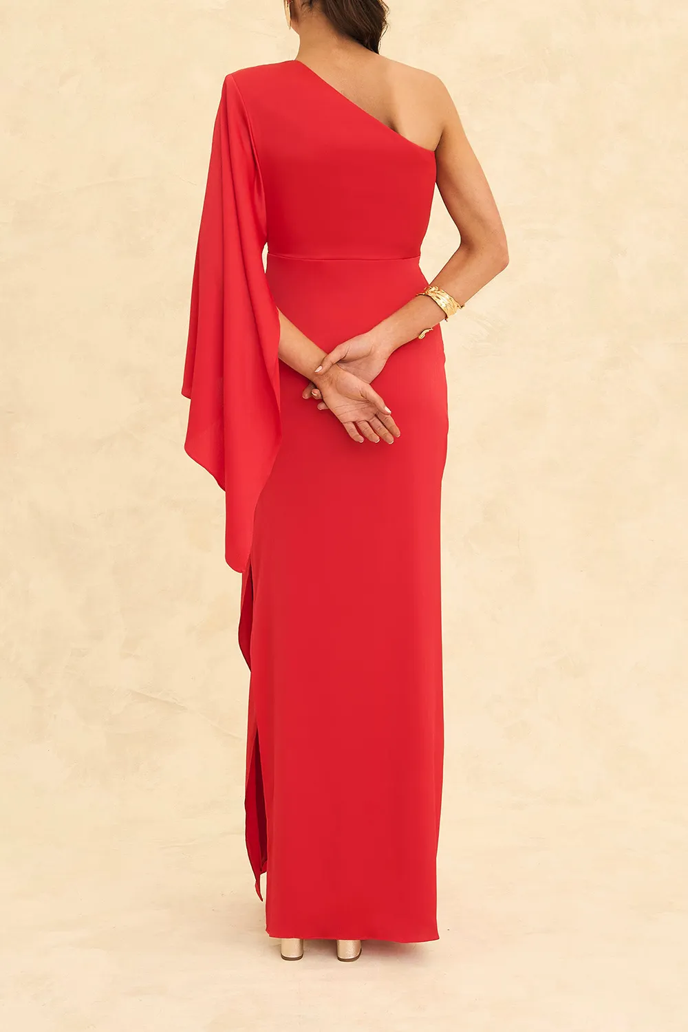 Elegant one-sleeve Petra Dress