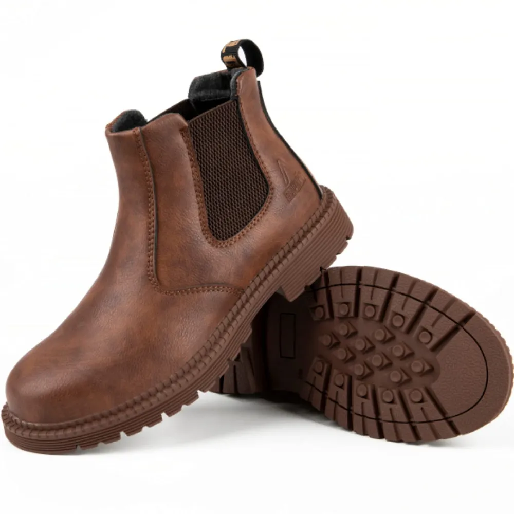 Steel Toe Slip-on Men's Waterproof Chelsea Boots