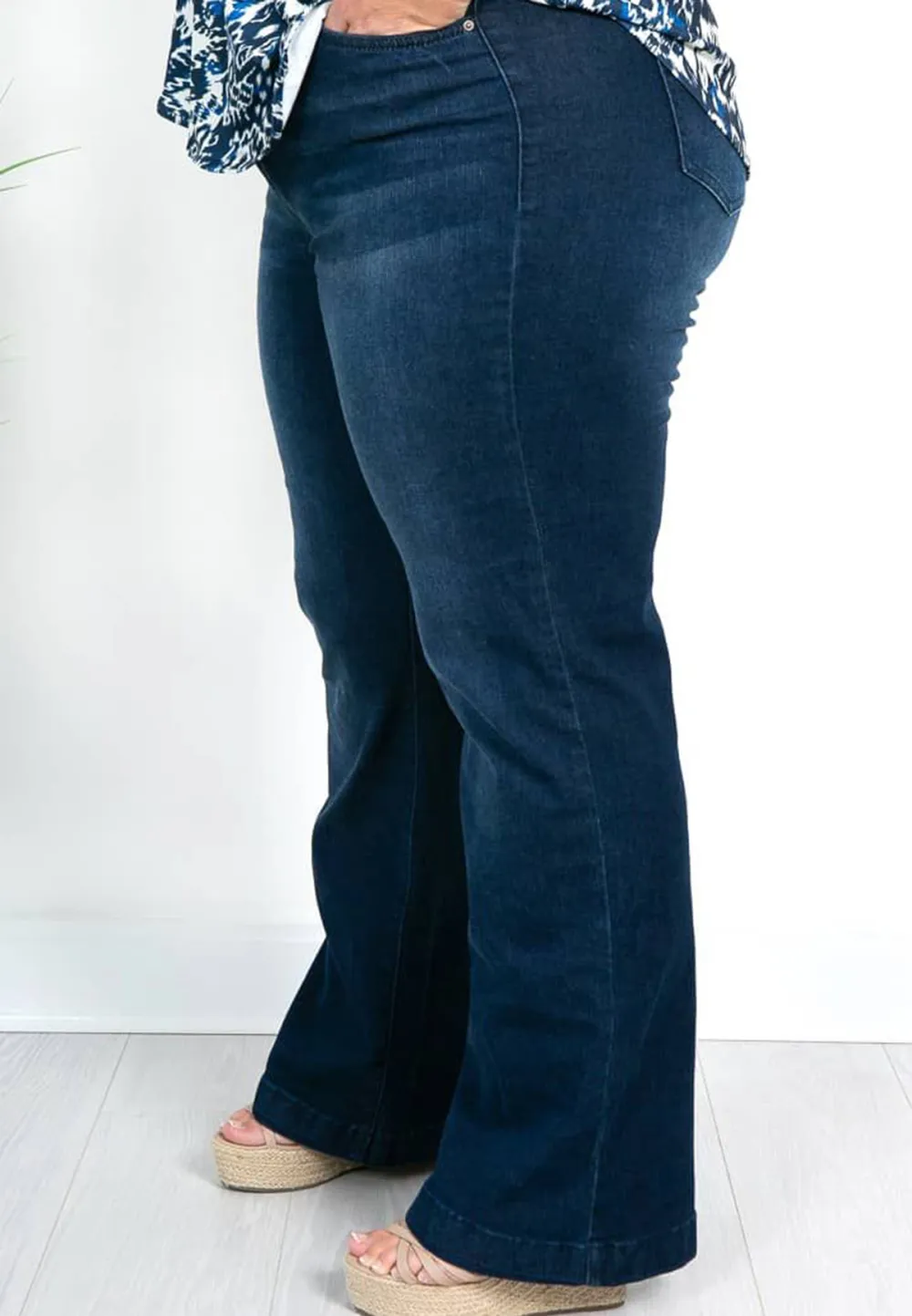 Dark Denim Wide Leg Jeans