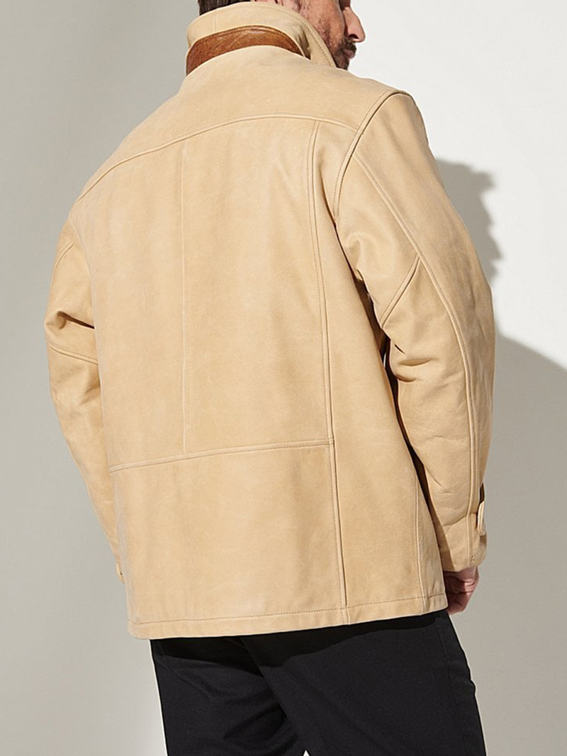 Palomino Edition Leather Coat with Shearling Lining