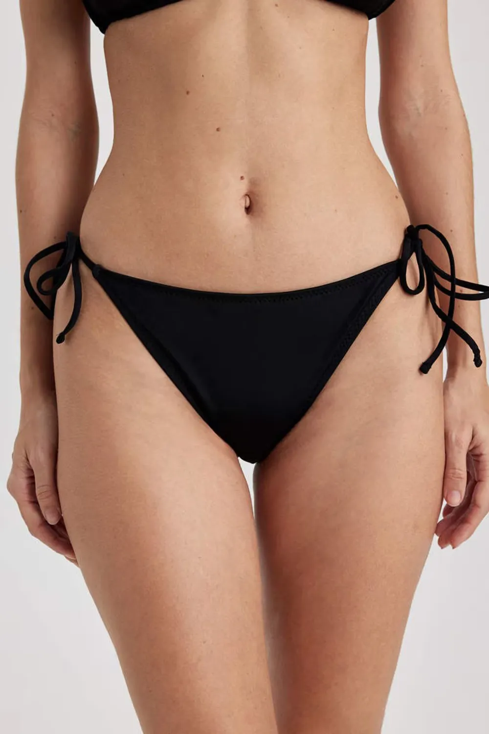 Regular Fit Side Lace Ups Bikini Bottom