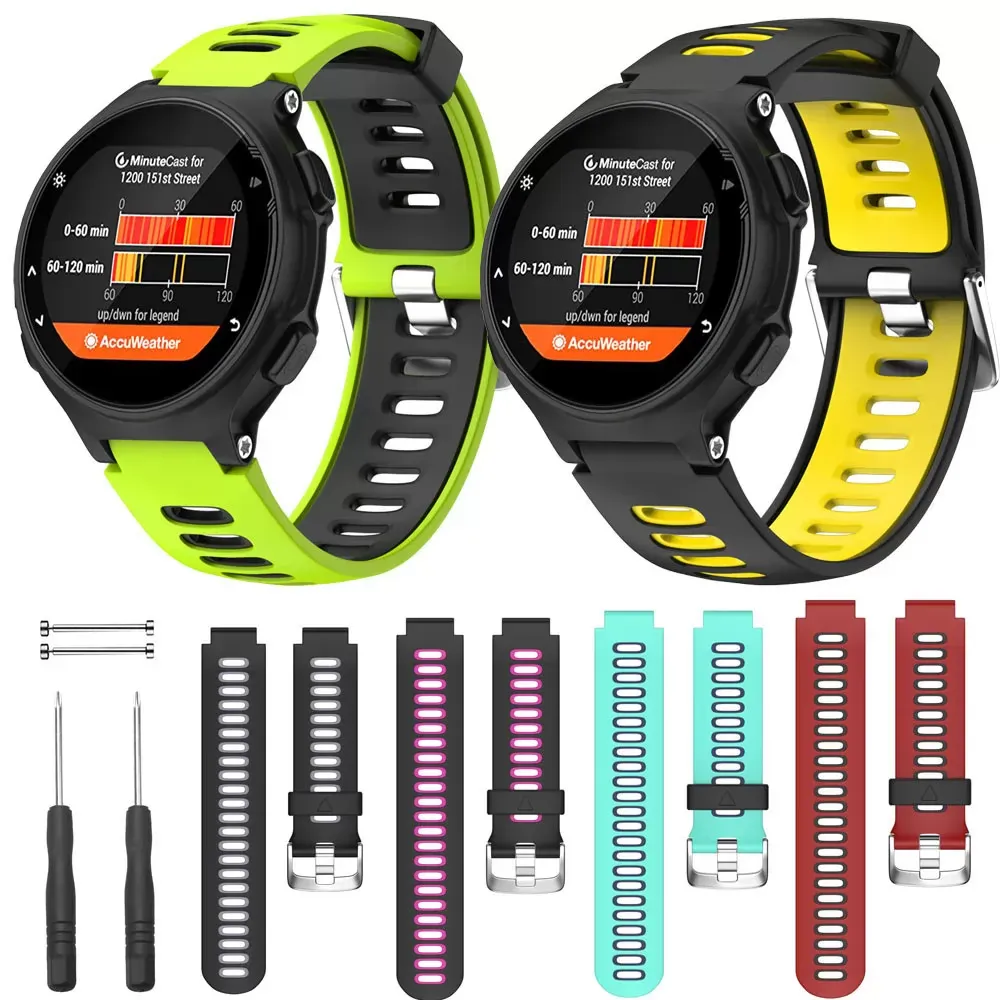 Soft Silicone Replacement Wrist Watch Band for Garmn Forerunner 735XT Watch Wristband Smartwatch Accessories 6 Colors