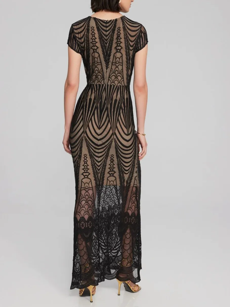 Dress Signature Gown Black Nude