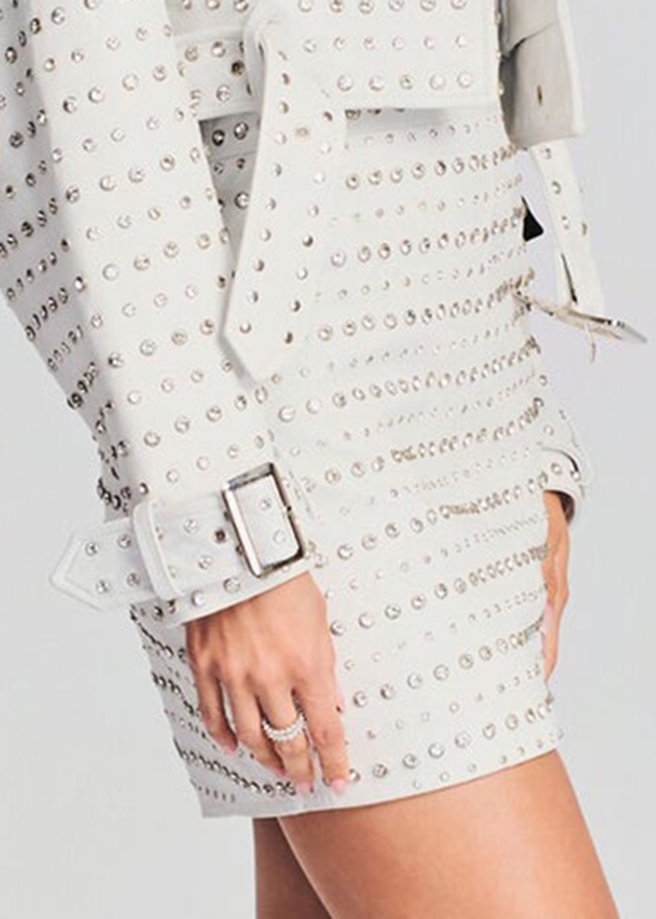 Mora Embellished Leather Jacket