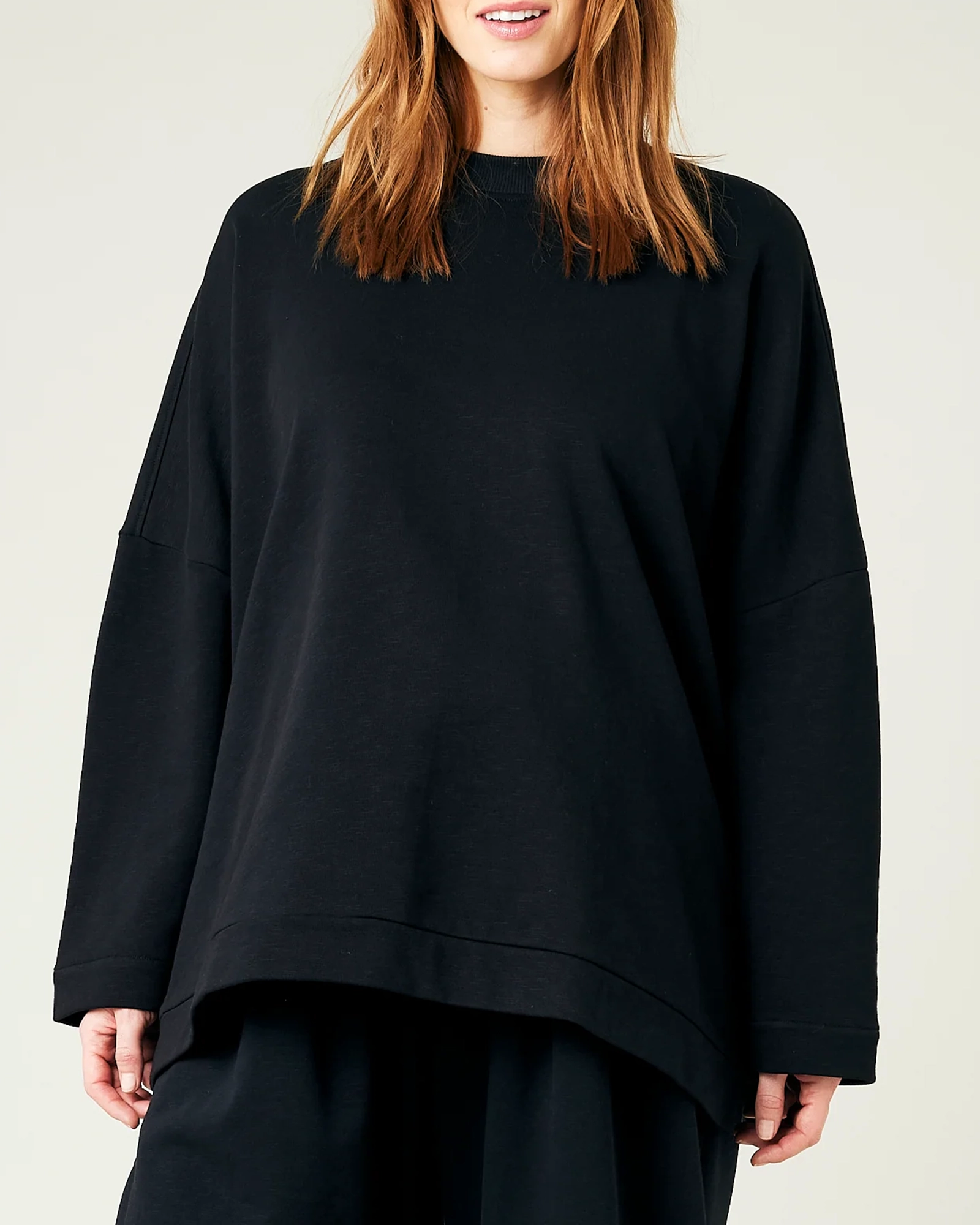 TAYLOR BLACK COTTON JERSEY TOP