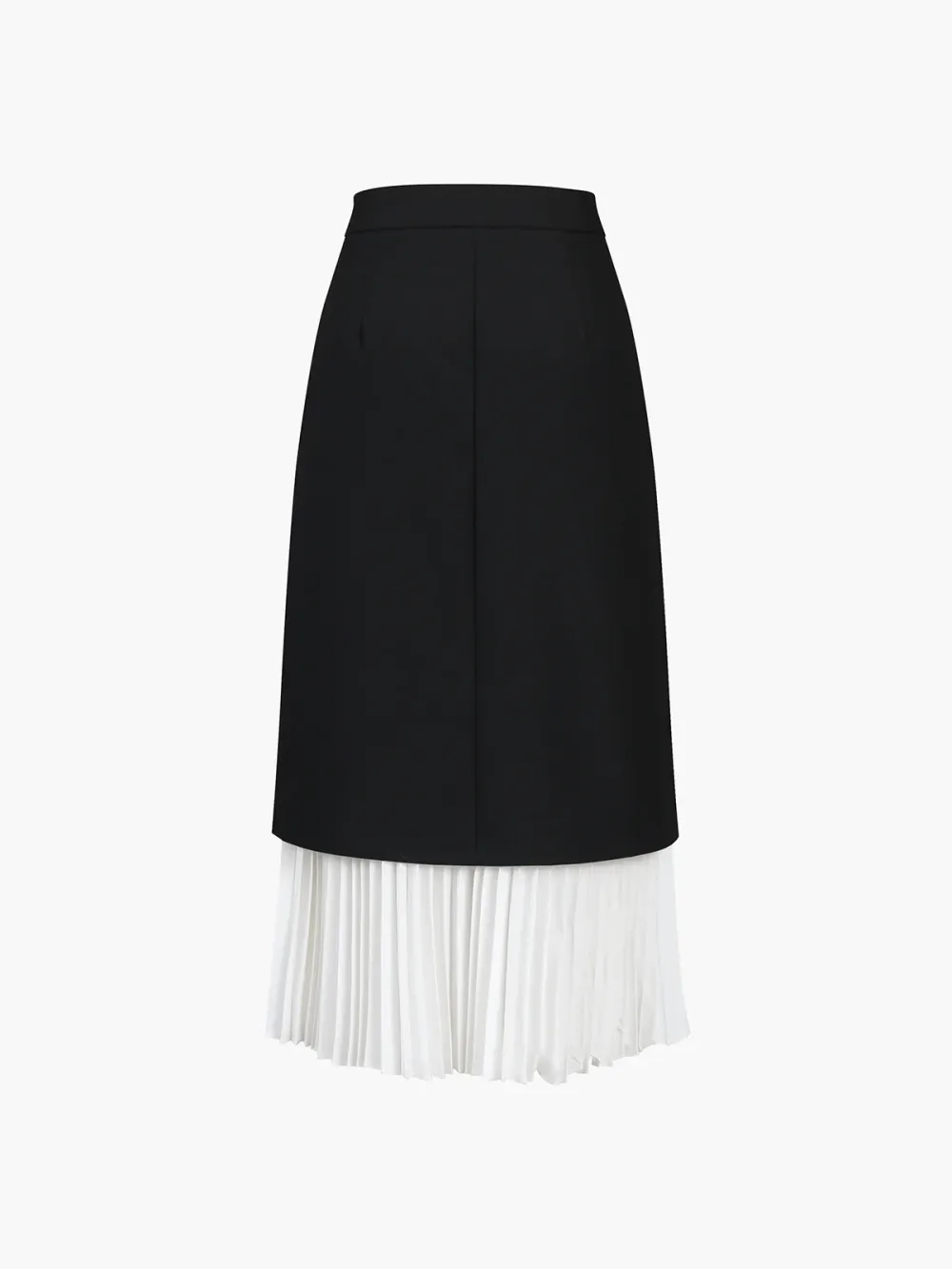 Two Tone Pleated Long Skirt