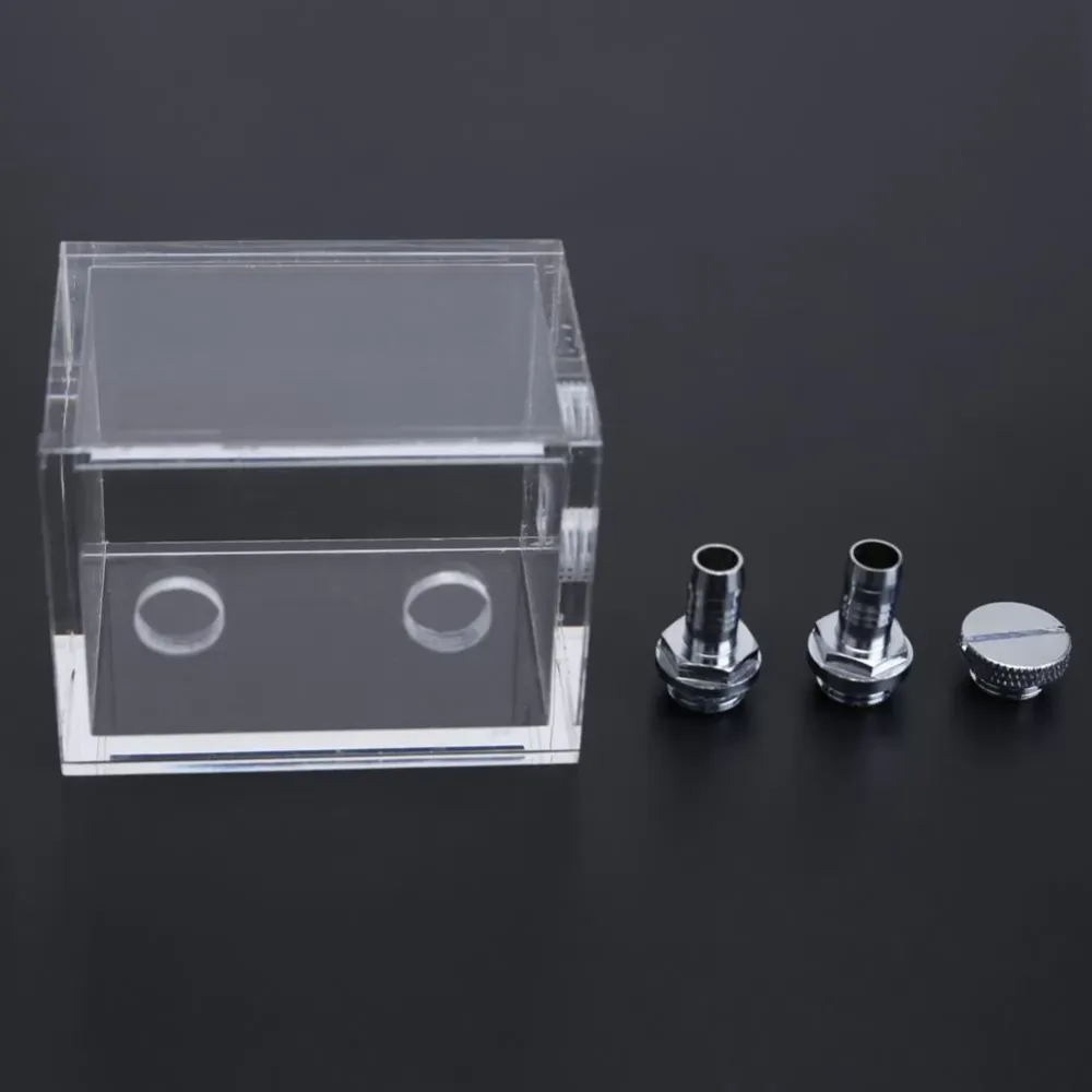 VODOOL 200ml G1/4 Thread Port Acrylic PC Water Cooling Tank For Computer PC Water Cooling System With Tube Connector Water Block