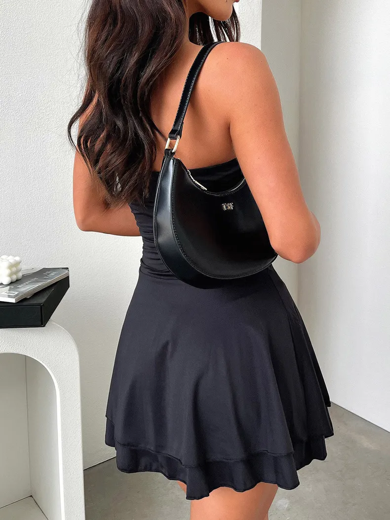 Solid Bandeau Bodycon Dress