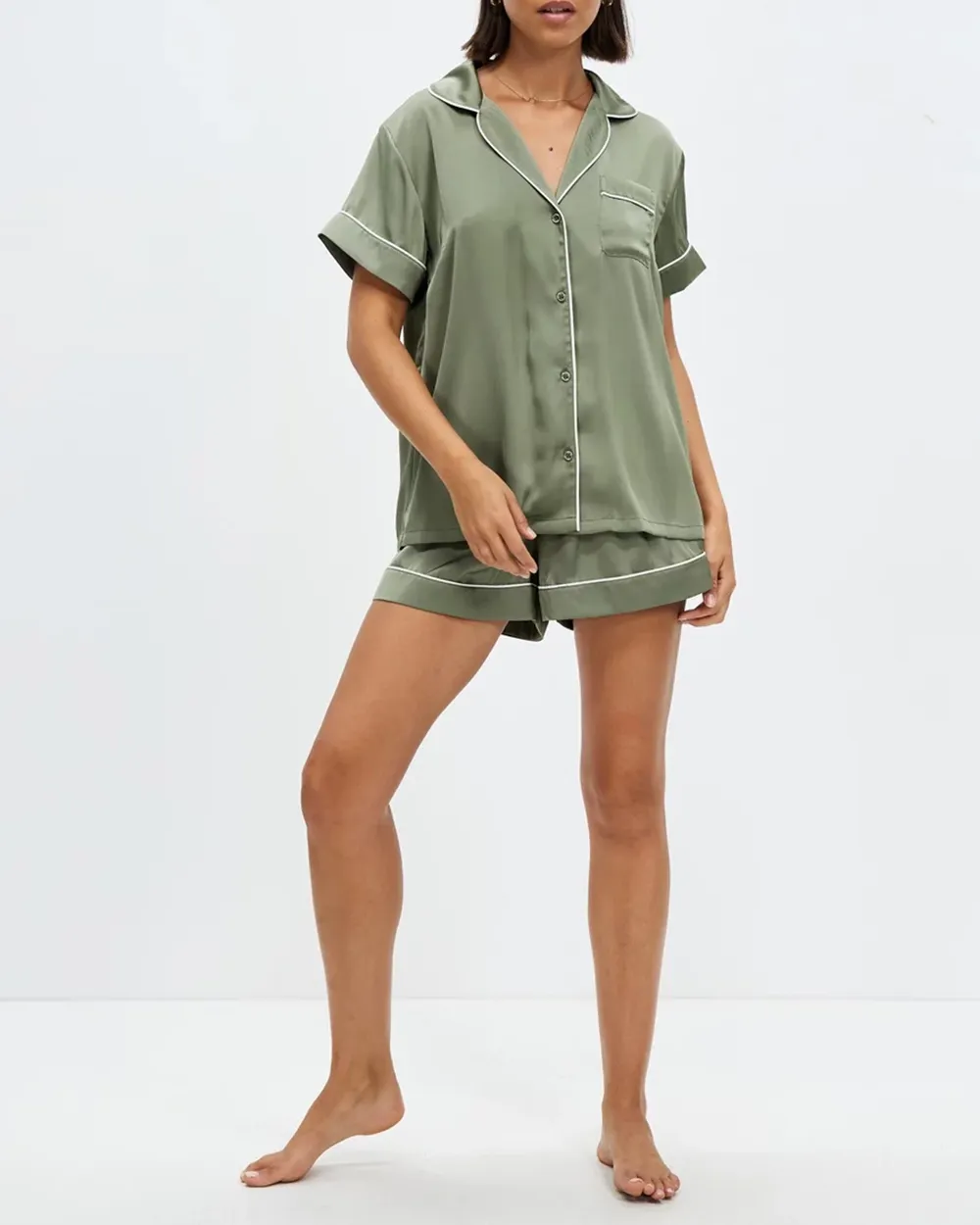 Lilah Short Satin PJ Set