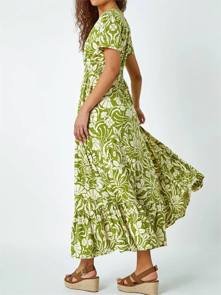 Mustard Green Resort Dress