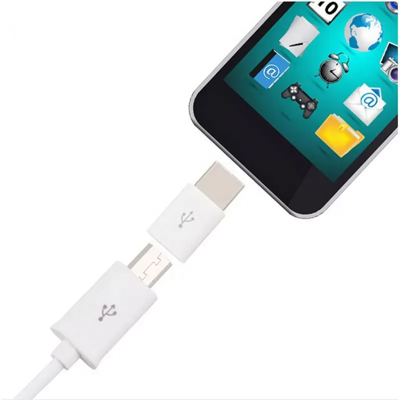 Mini Type C To Micro USB Converter Type-c Adapter Android Smartphone Jack Splitter Compatible Charge Data Transmission For Phone