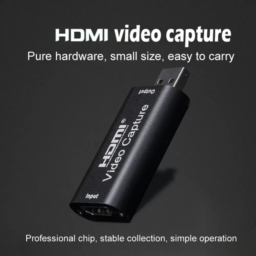 4K Mini Video Capture Card USB 2.0 HDMI Video Grabber Record Box for PS4 Game DVD Camcorder Camera Recording Live Streaming