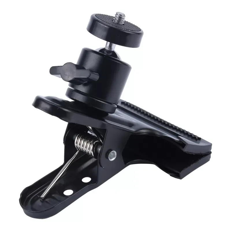 Camera Clip Photography Metal Clip Clamp Holder Mount with Standard Ball Head 1/4 Screw for Camera Flash Holder Bracket