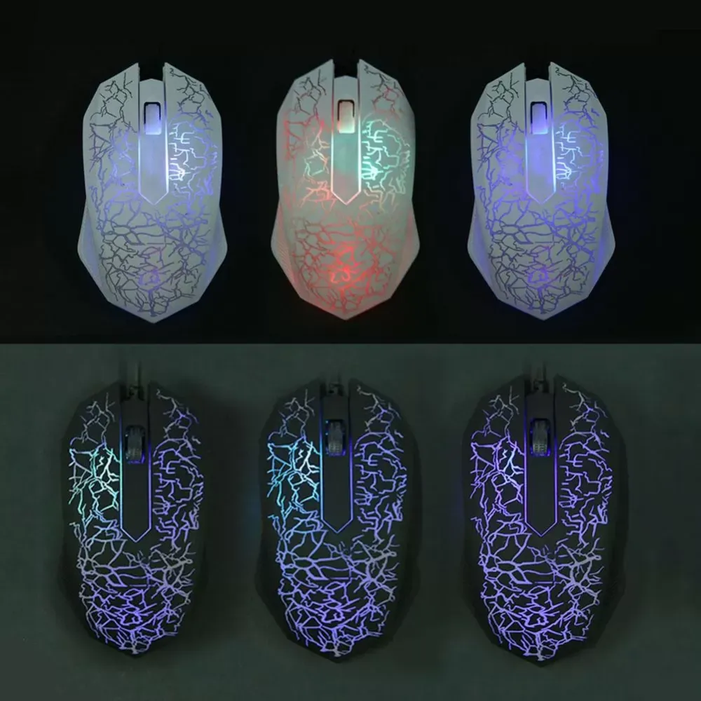 Colorful backlight USB 3-button home game office wired mouse, photoelectric 2400dpi, suitable for laptop and desktop