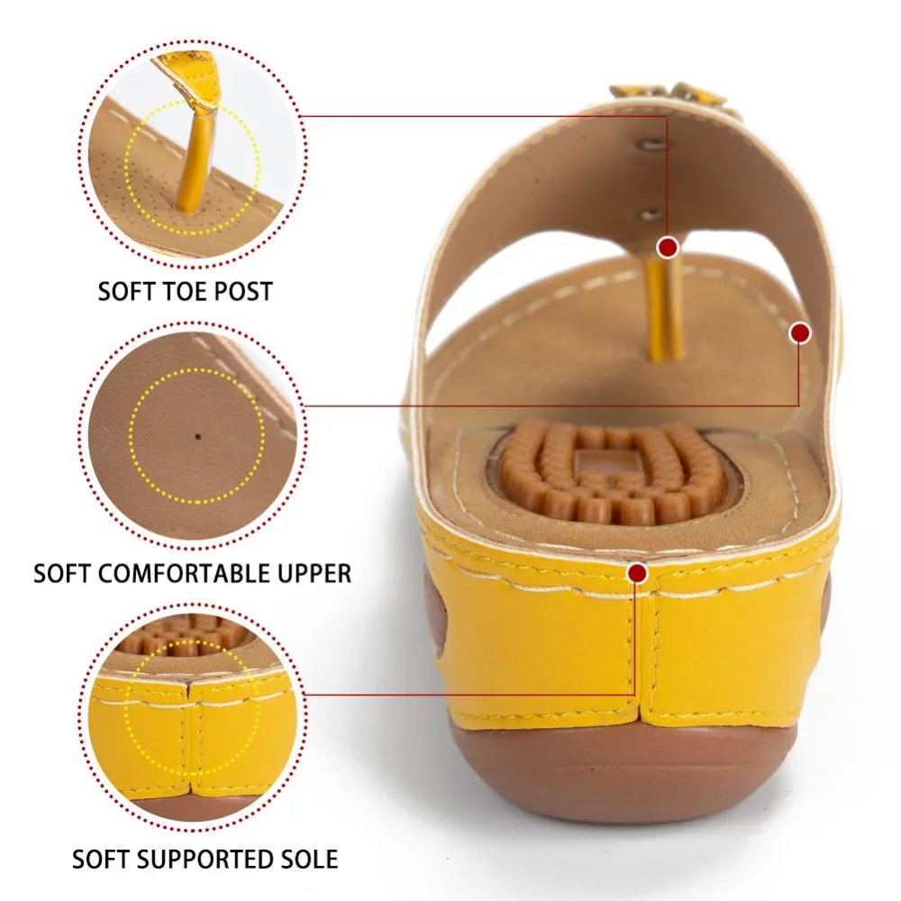 Sandals with Arch Support Anti-Slip Vintage Flip Flop comfortable slippers