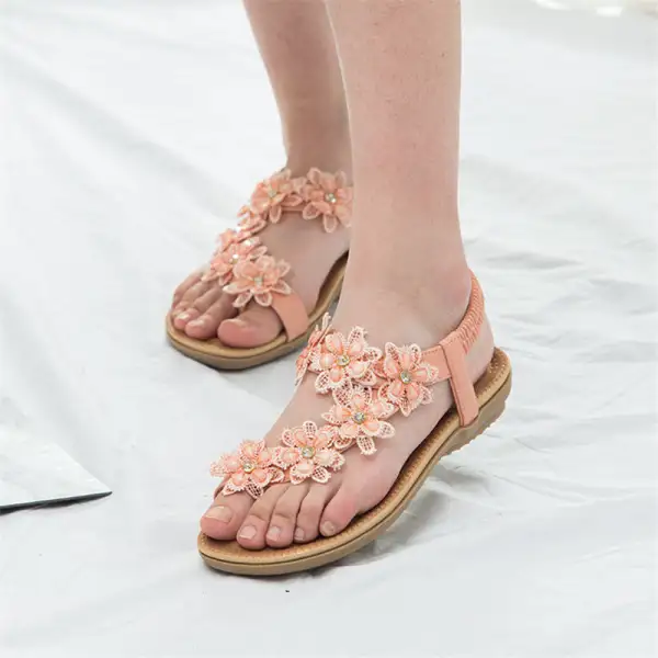 Cilool  Bohemian Style Vintage Classic Floral Sandals