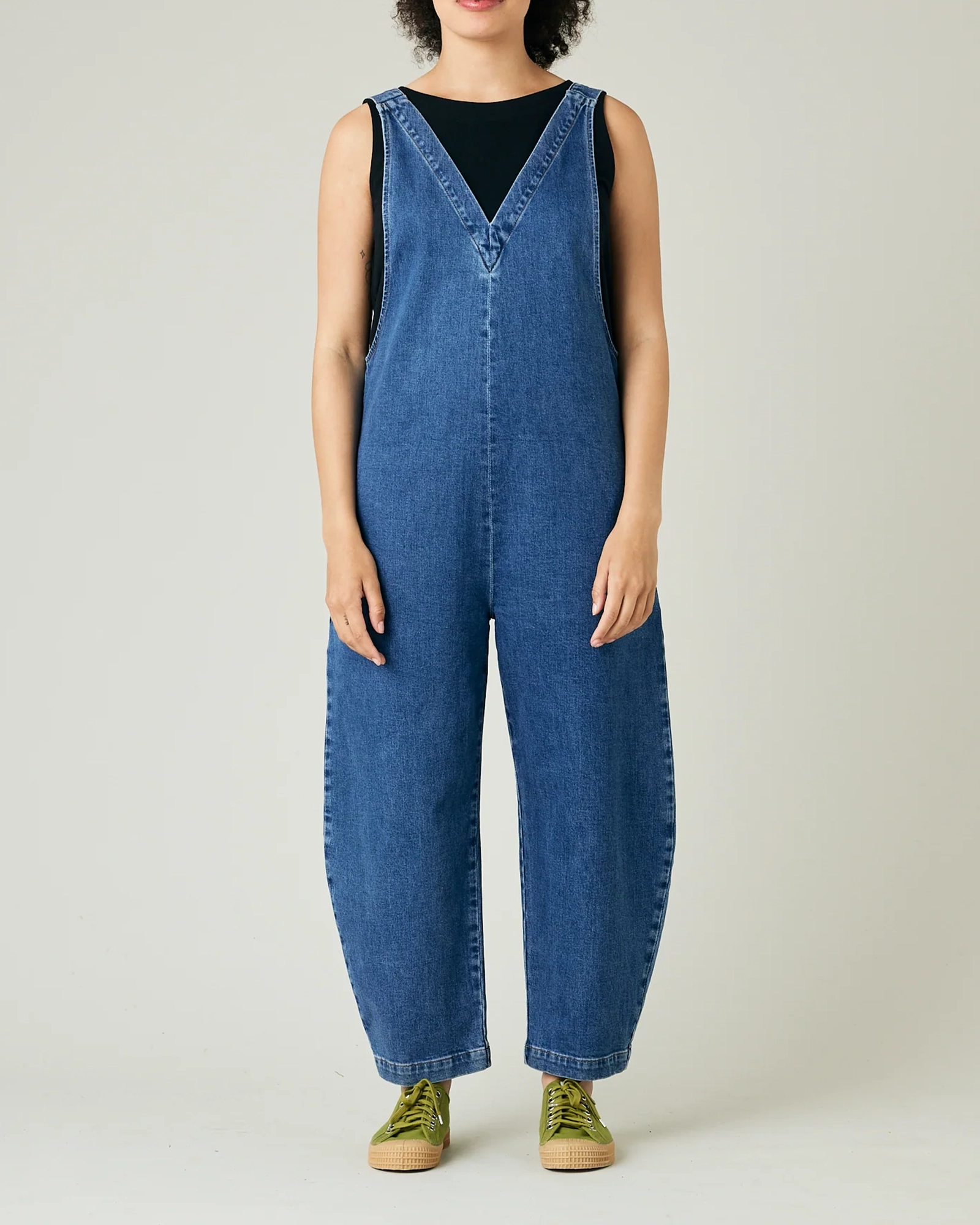 OTTIE MID BLUE DENIM JUMPSUIT