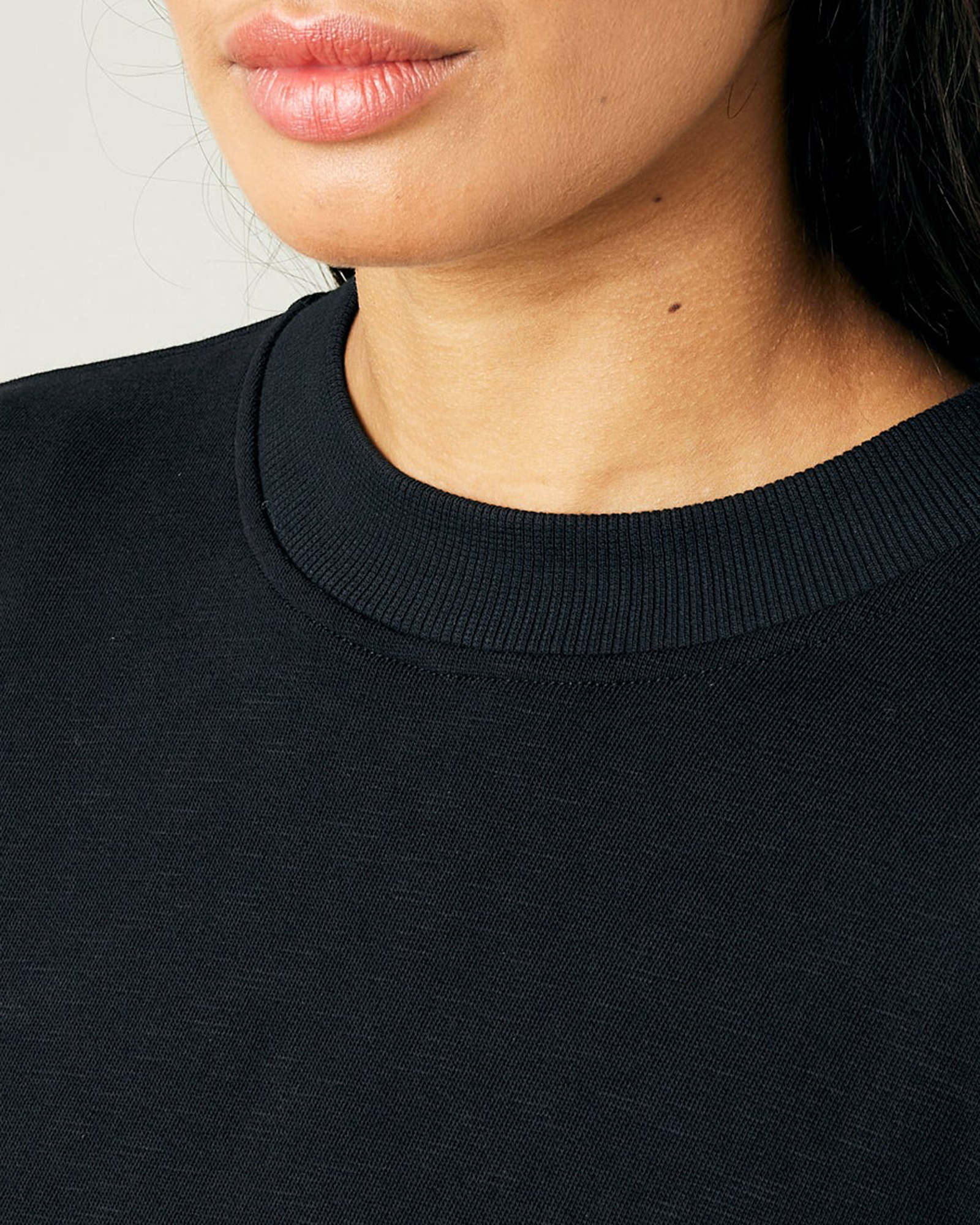 TAYLOR BLACK COTTON JERSEY TOP