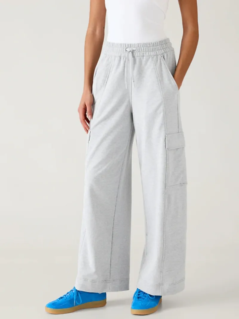 RETROTERRY WIDE LEG CARGO PANT