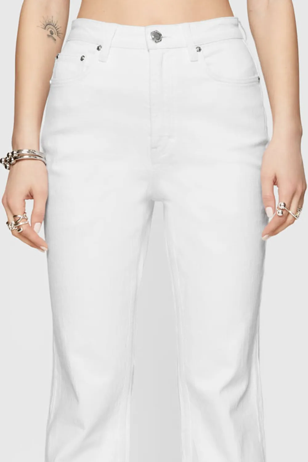 White Cotton And Linen Pants