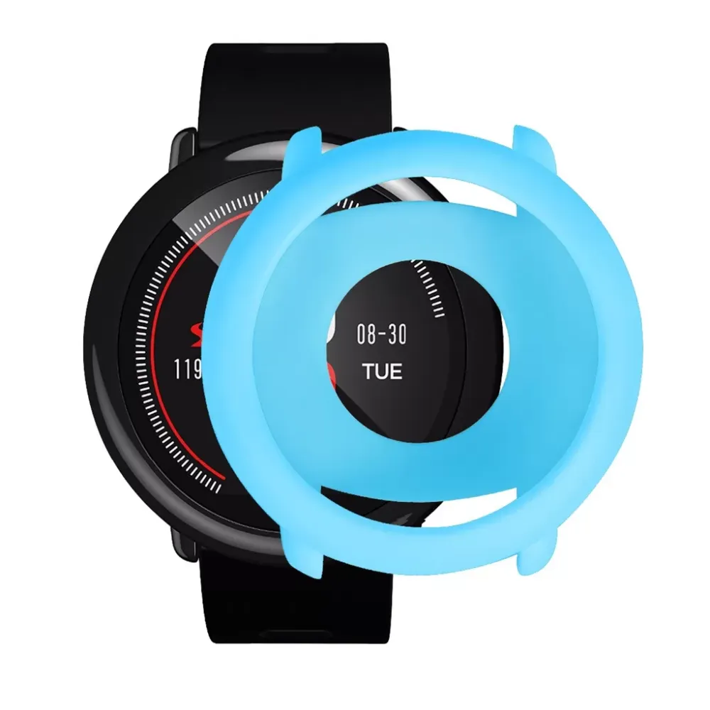 Case Cover Shell Silicone Frame Protective for Xiaomi Huami AMAZFIT Pace Watch Full Protector Shell Frame Bumper Accessories