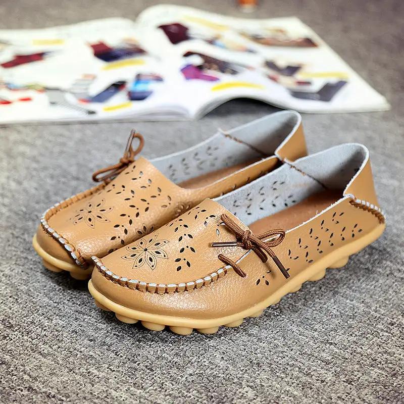 Cilool Leather Loafers Flats Lo51