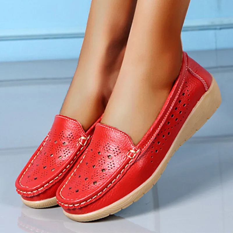 Cilool Slip on loafers Casual Hollowed Out.Women Shoes