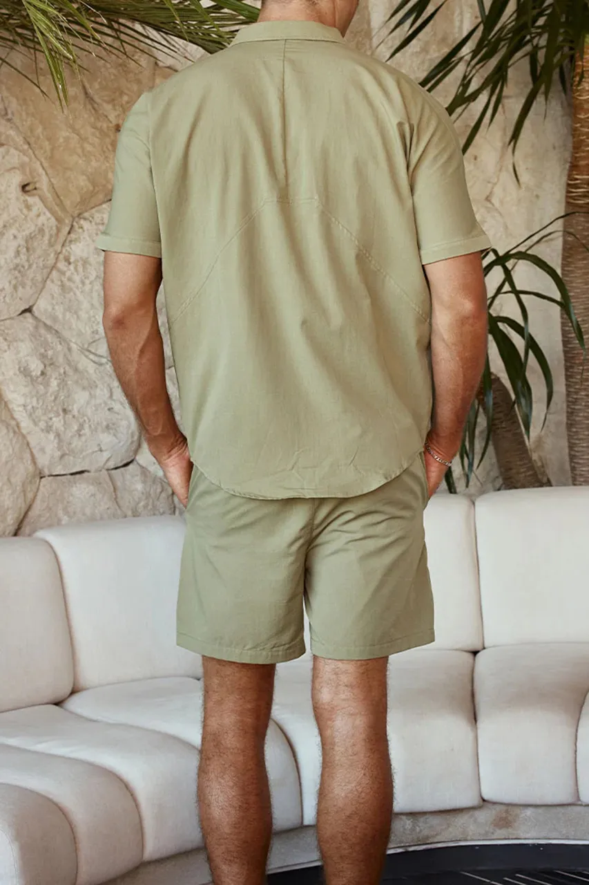 SHORT SLEEVE SOLID GREEN SATORI SET